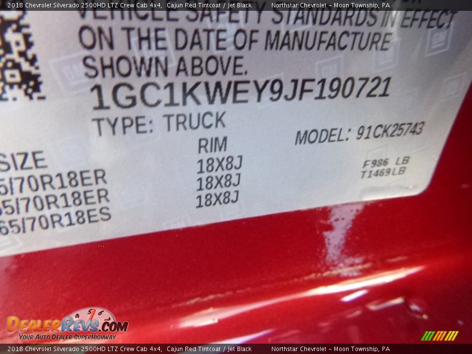 2018 Chevrolet Silverado 2500HD LTZ Crew Cab 4x4 Cajun Red Tintcoat / Jet Black Photo #17