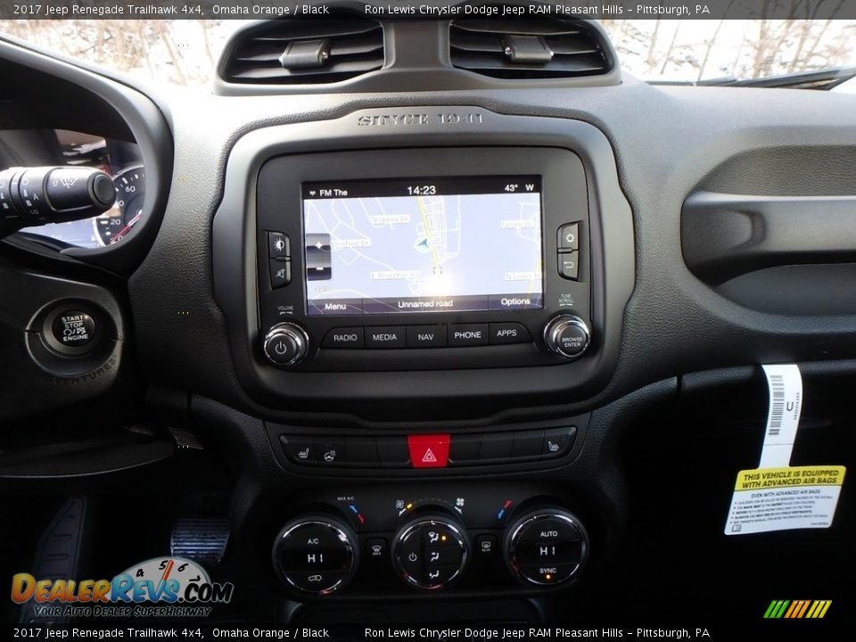 2017 Jeep Renegade Trailhawk 4x4 Omaha Orange / Black Photo #16