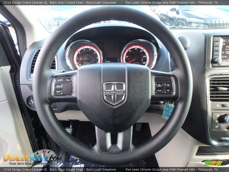2018 Dodge Grand Caravan SE Black Onyx Crystal Pearl / Black/Light Graystone Photo #19