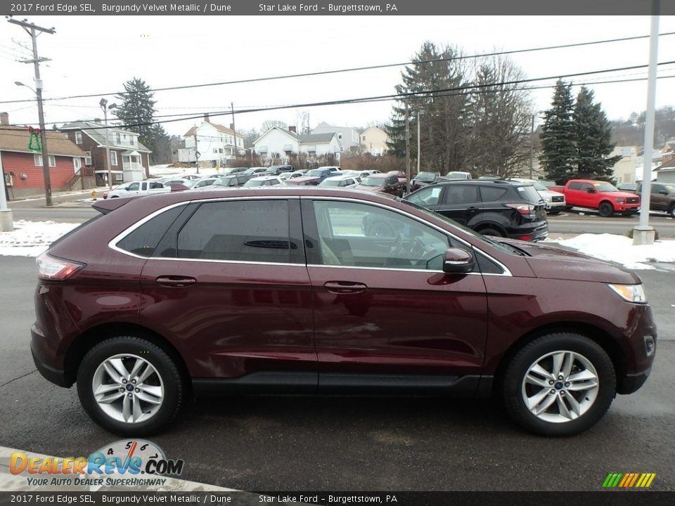 Burgundy Velvet Metallic 2017 Ford Edge SEL Photo #4