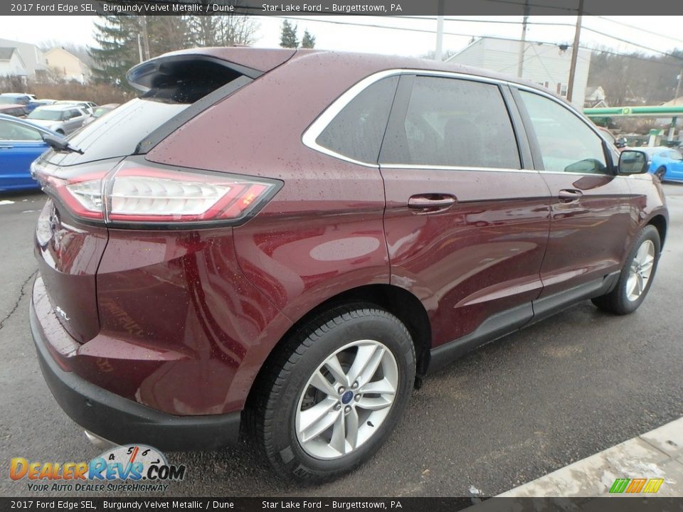 2017 Ford Edge SEL Burgundy Velvet Metallic / Dune Photo #5