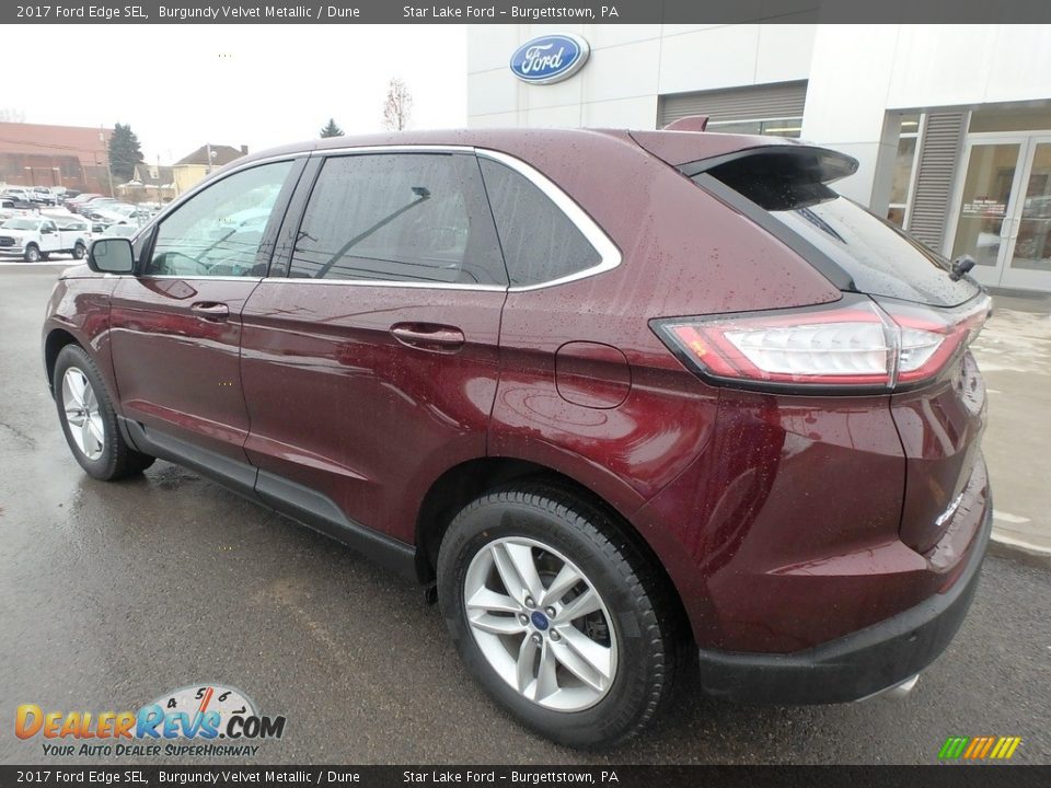 2017 Ford Edge SEL Burgundy Velvet Metallic / Dune Photo #8