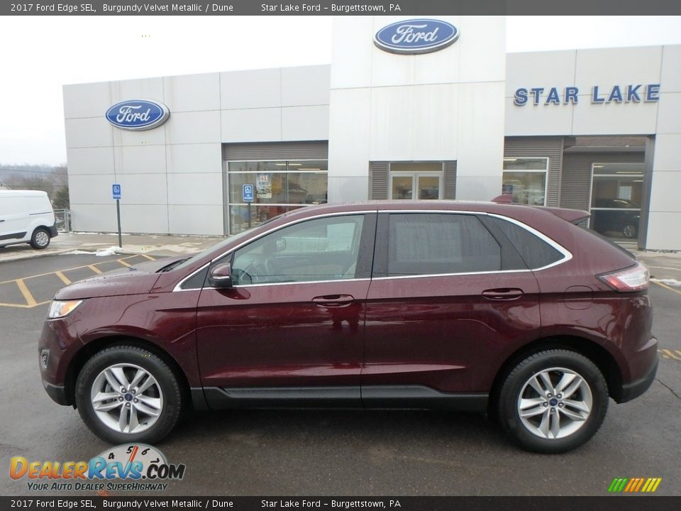 2017 Ford Edge SEL Burgundy Velvet Metallic / Dune Photo #9