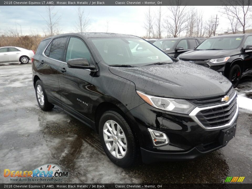 2018 Chevrolet Equinox LT AWD Mosaic Black Metallic / Jet Black Photo #3