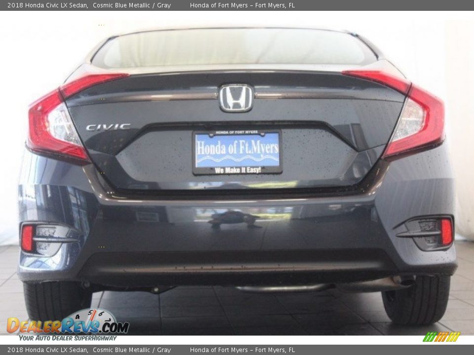 2018 Honda Civic LX Sedan Cosmic Blue Metallic / Gray Photo #6