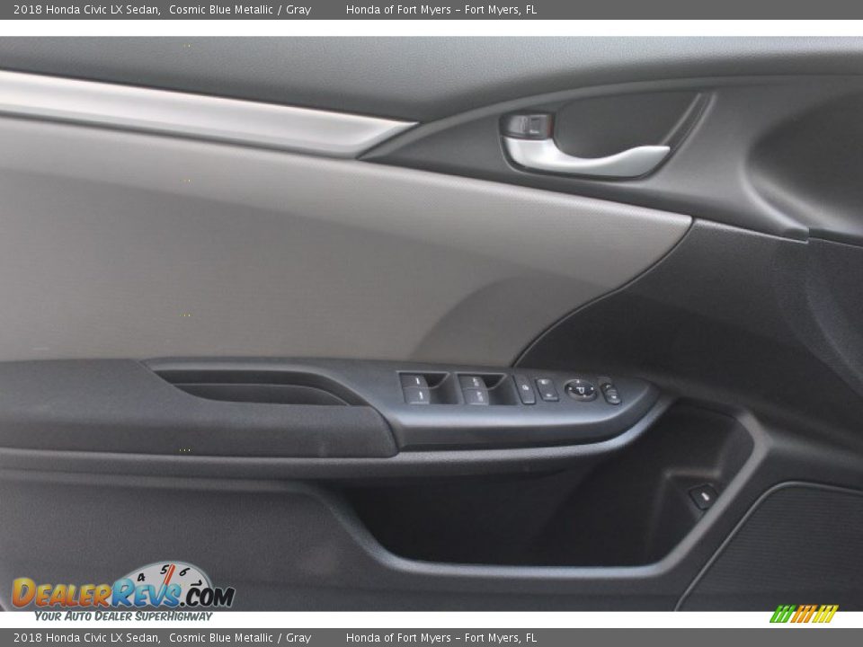 2018 Honda Civic LX Sedan Cosmic Blue Metallic / Gray Photo #7