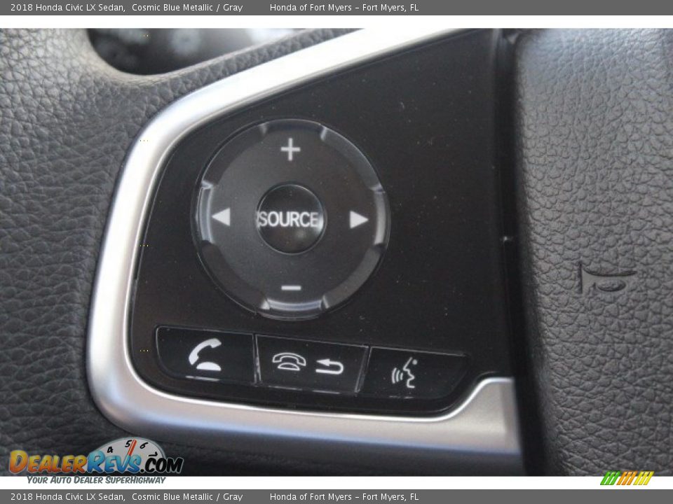 2018 Honda Civic LX Sedan Cosmic Blue Metallic / Gray Photo #13