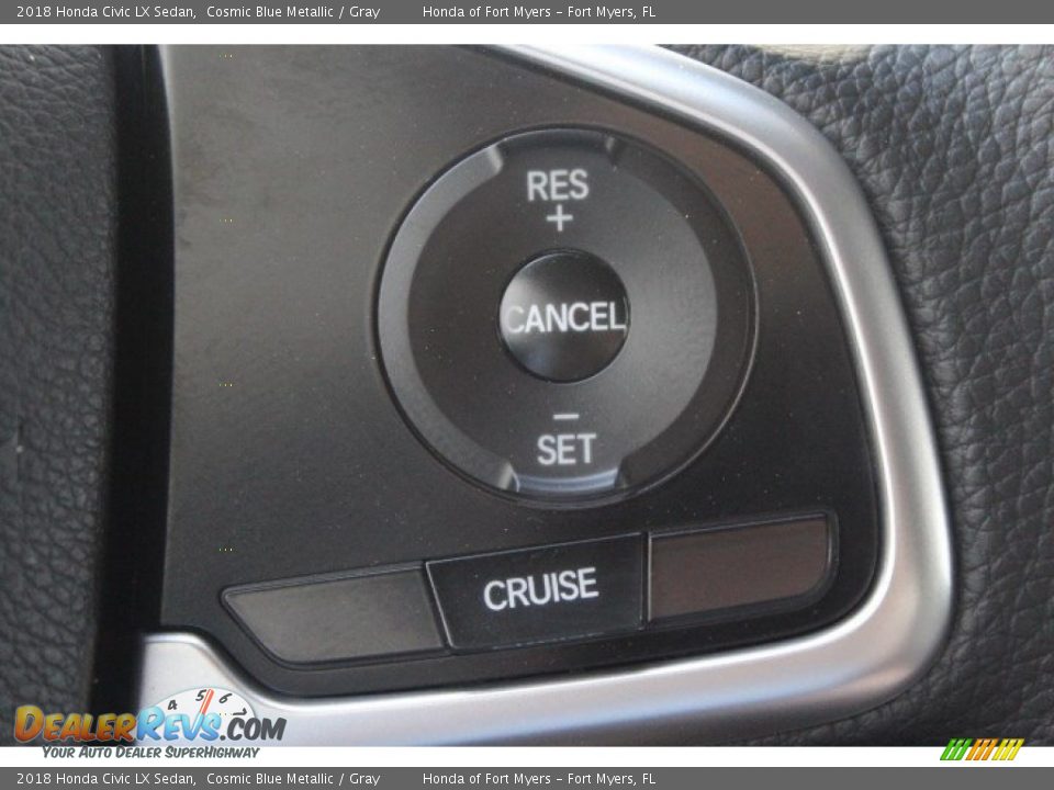 2018 Honda Civic LX Sedan Cosmic Blue Metallic / Gray Photo #14