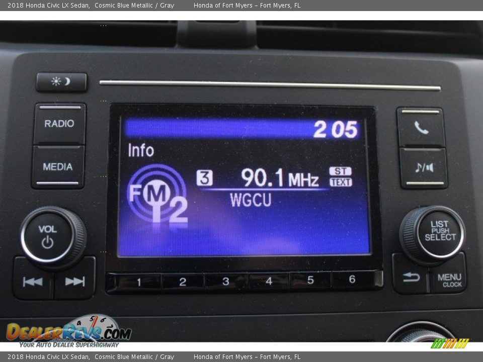 2018 Honda Civic LX Sedan Cosmic Blue Metallic / Gray Photo #16