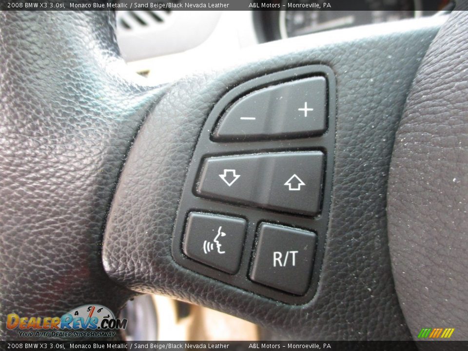 2008 BMW X3 3.0si Monaco Blue Metallic / Sand Beige/Black Nevada Leather Photo #18