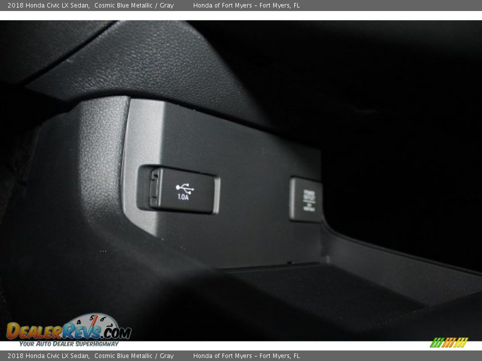 2018 Honda Civic LX Sedan Cosmic Blue Metallic / Gray Photo #22