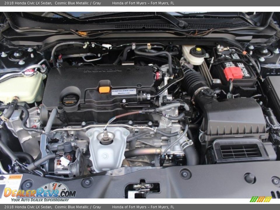 2018 Honda Civic LX Sedan Cosmic Blue Metallic / Gray Photo #26