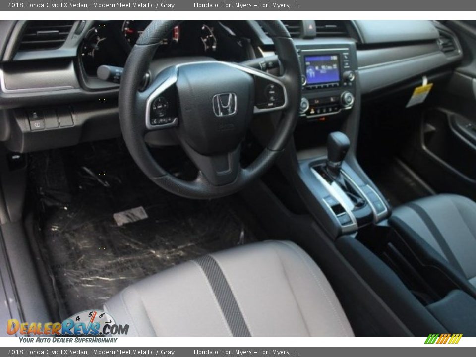 2018 Honda Civic LX Sedan Modern Steel Metallic / Gray Photo #11