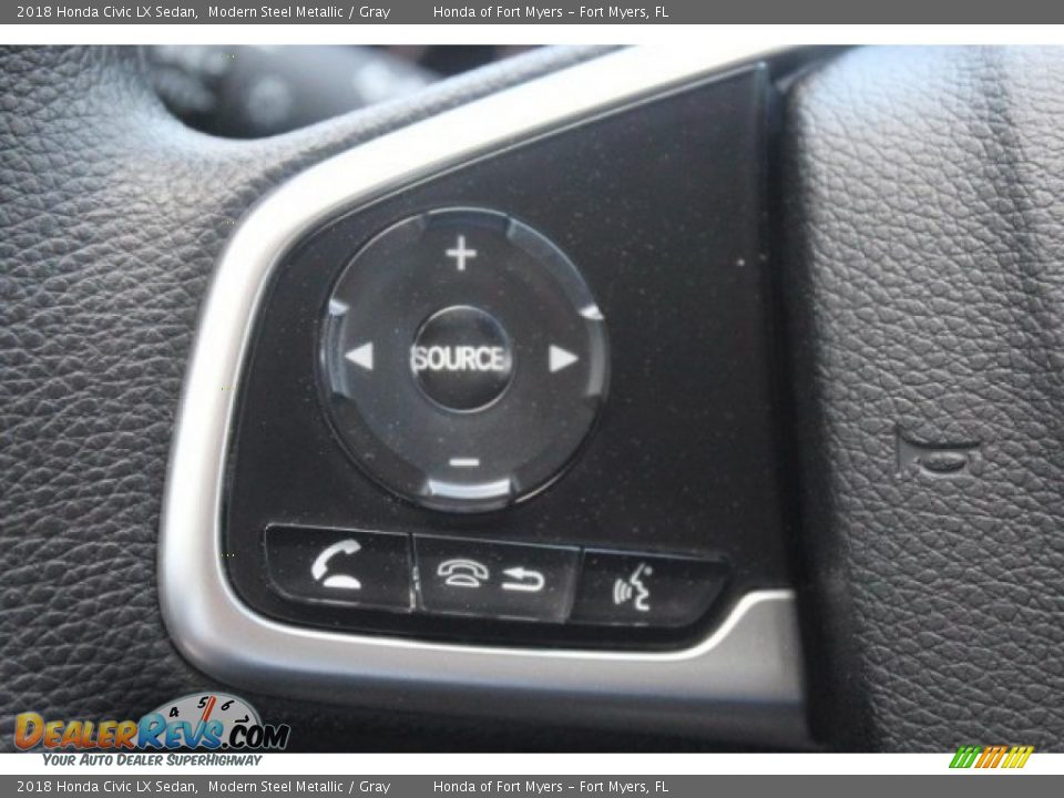 2018 Honda Civic LX Sedan Modern Steel Metallic / Gray Photo #13