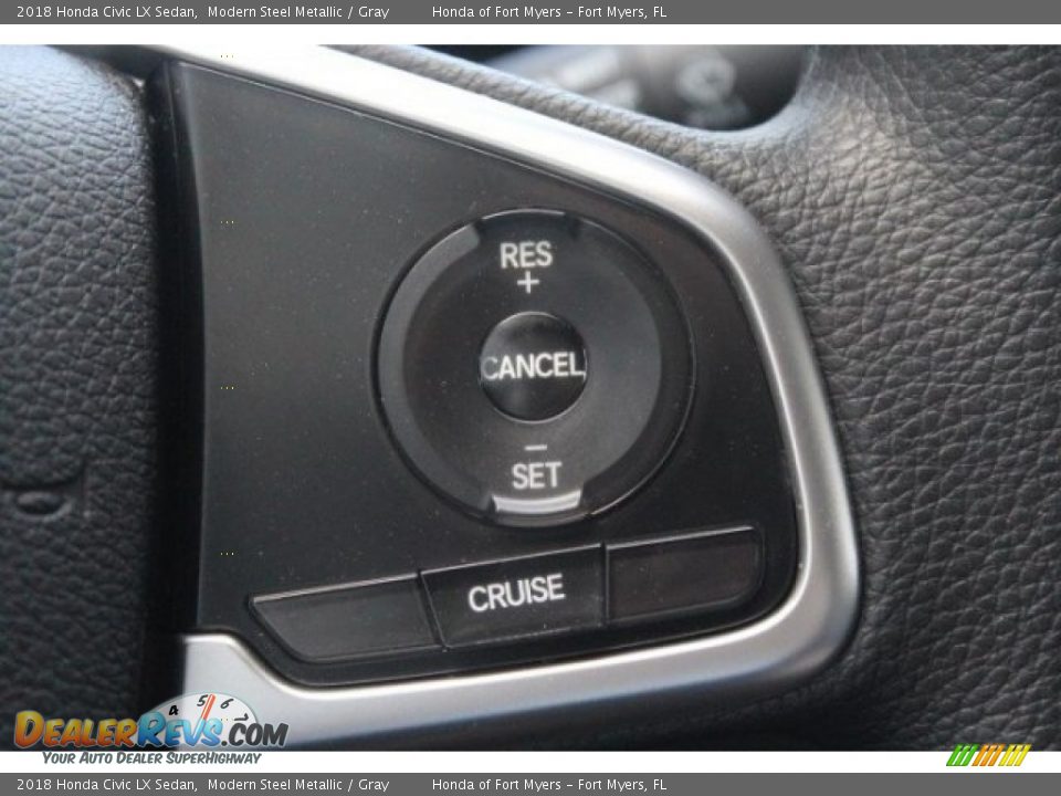 2018 Honda Civic LX Sedan Modern Steel Metallic / Gray Photo #14