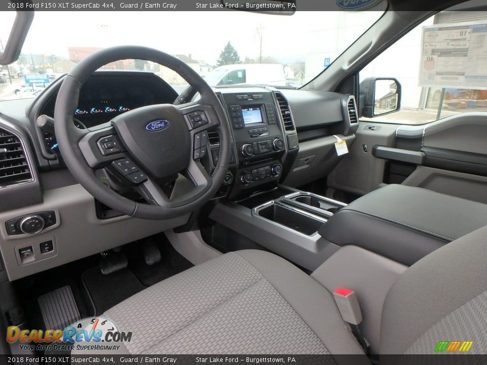 Earth Gray Interior - 2018 Ford F150 XLT SuperCab 4x4 Photo #11