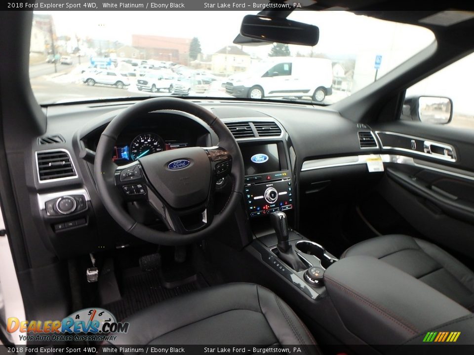 Ebony Black Interior - 2018 Ford Explorer Sport 4WD Photo #12