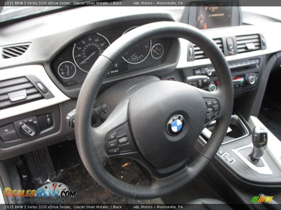 2015 BMW 3 Series 320i xDrive Sedan Glacier Silver Metallic / Black Photo #15