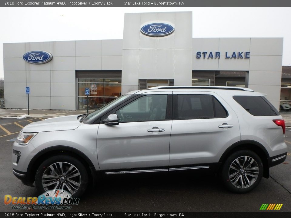 2018 Ford Explorer Platinum 4WD Ingot Silver / Ebony Black Photo #1