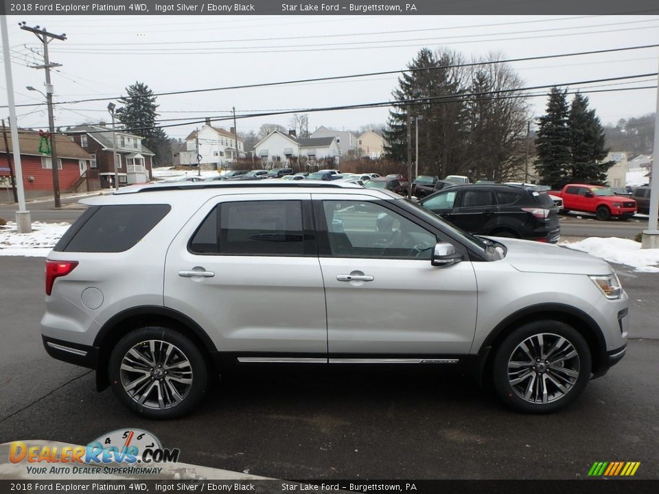 2018 Ford Explorer Platinum 4WD Ingot Silver / Ebony Black Photo #4