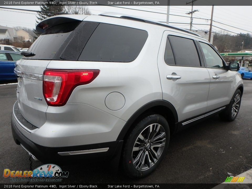 2018 Ford Explorer Platinum 4WD Ingot Silver / Ebony Black Photo #5