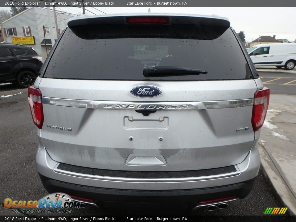 2018 Ford Explorer Platinum 4WD Ingot Silver / Ebony Black Photo #6