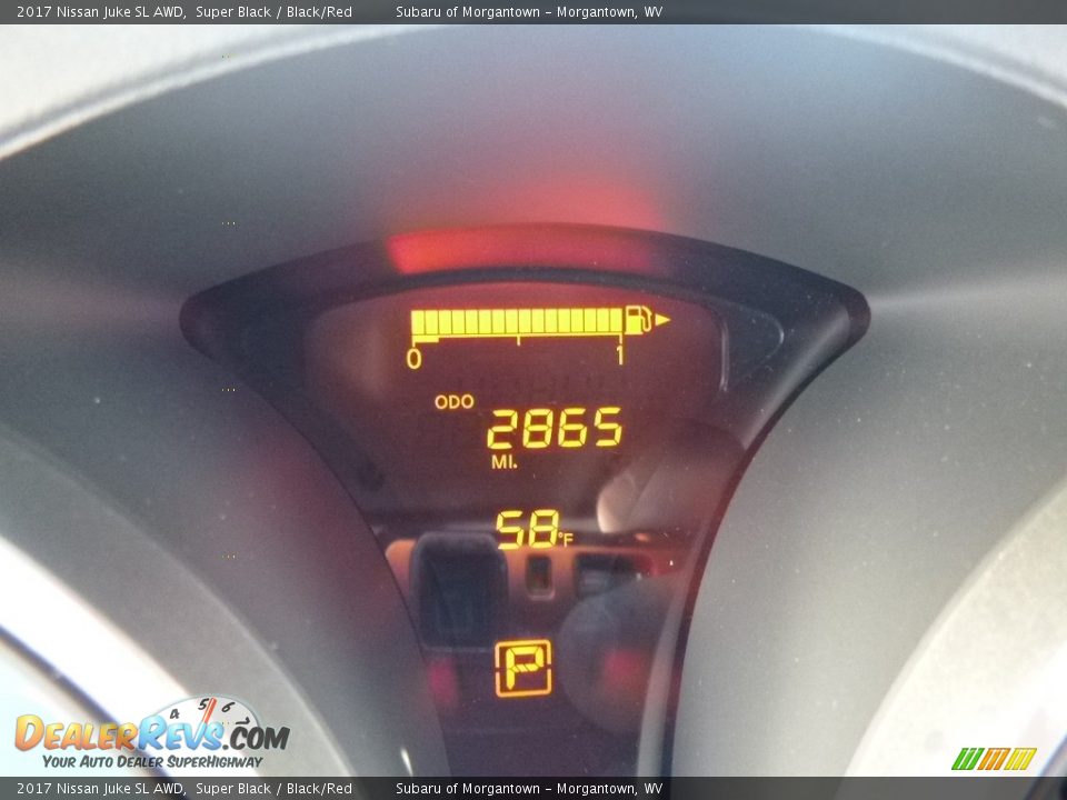 2017 Nissan Juke SL AWD Super Black / Black/Red Photo #19
