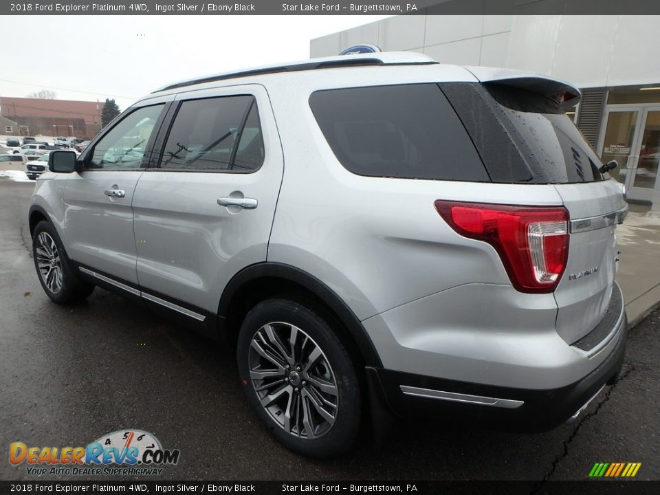 2018 Ford Explorer Platinum 4WD Ingot Silver / Ebony Black Photo #7