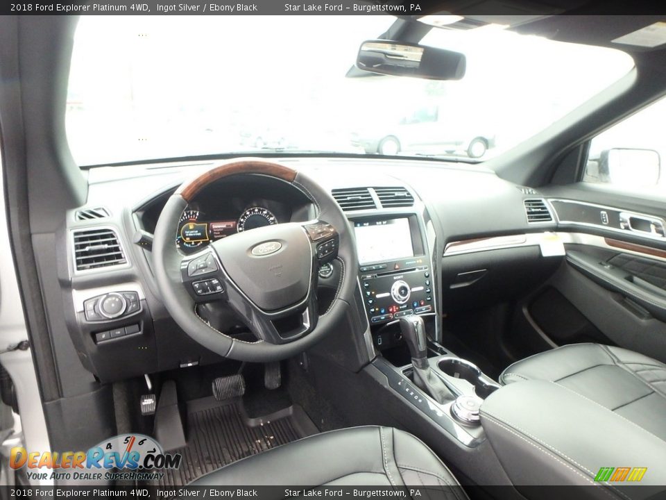 Ebony Black Interior - 2018 Ford Explorer Platinum 4WD Photo #12