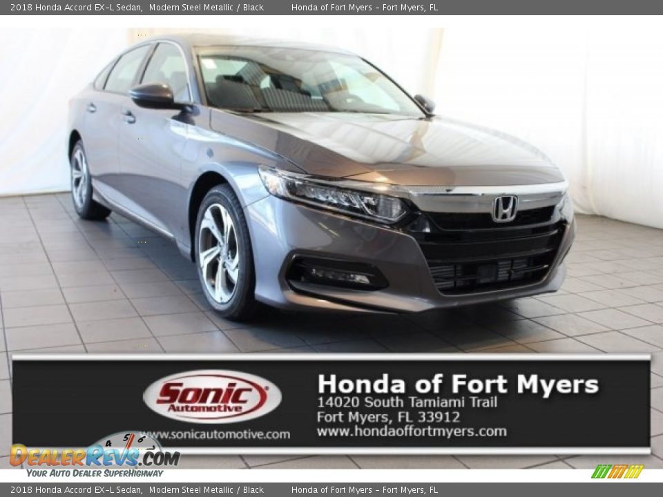 2018 Honda Accord EX-L Sedan Modern Steel Metallic / Black Photo #1