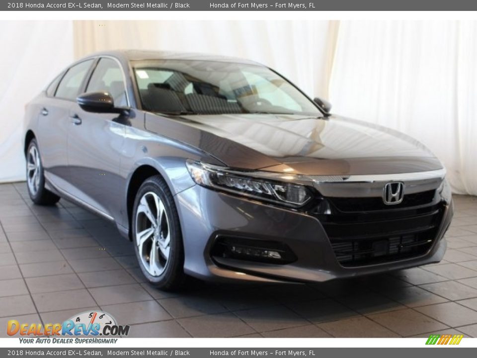 2018 Honda Accord EX-L Sedan Modern Steel Metallic / Black Photo #2