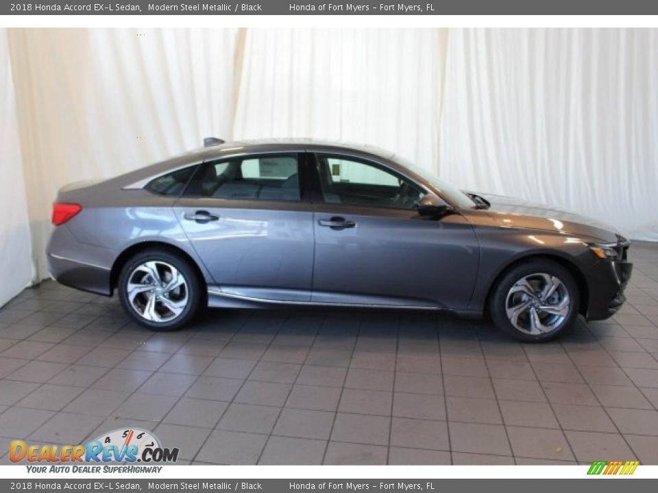2018 Honda Accord EX-L Sedan Modern Steel Metallic / Black Photo #3