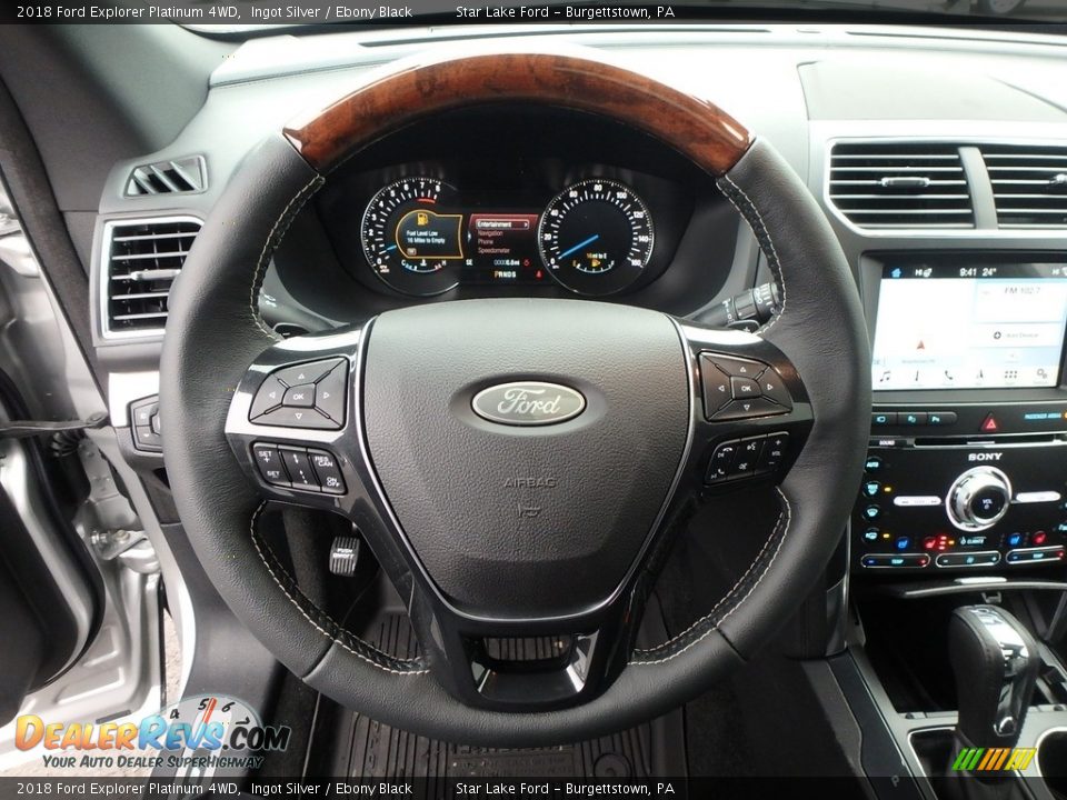 2018 Ford Explorer Platinum 4WD Ingot Silver / Ebony Black Photo #17