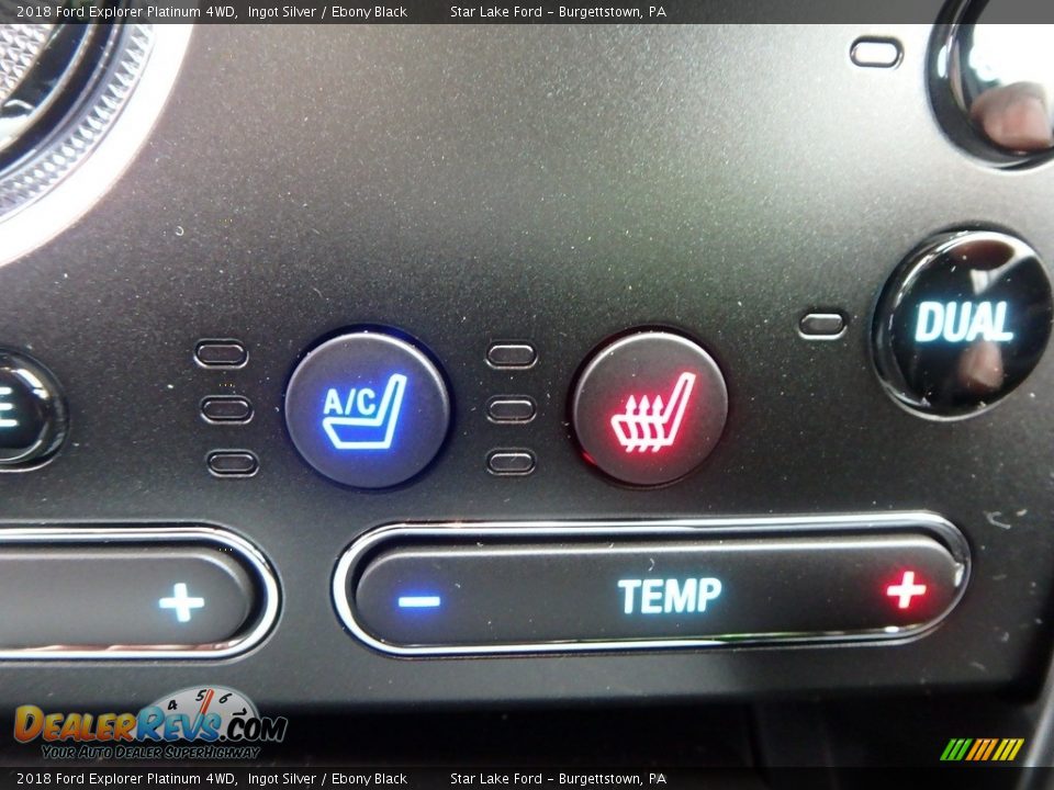 2018 Ford Explorer Platinum 4WD Ingot Silver / Ebony Black Photo #19
