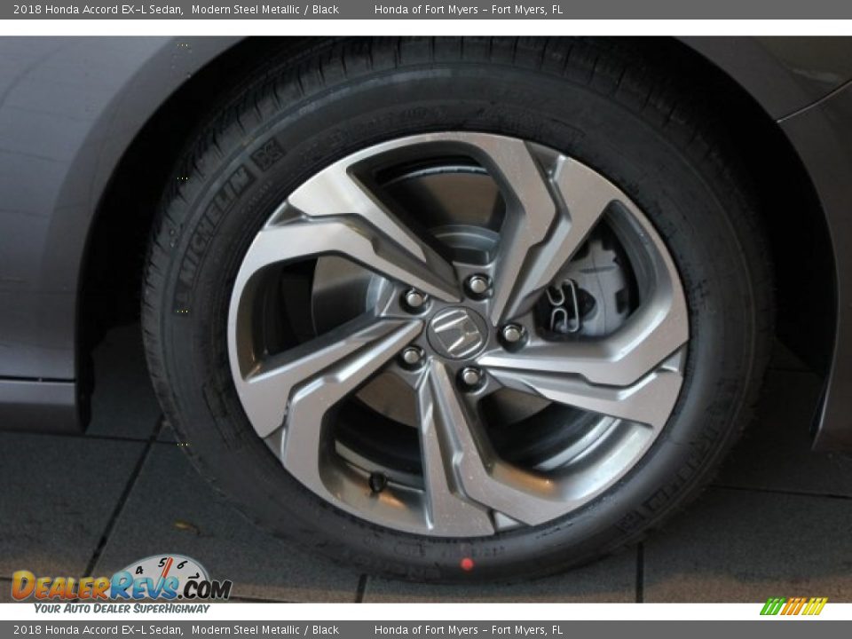 2018 Honda Accord EX-L Sedan Modern Steel Metallic / Black Photo #8