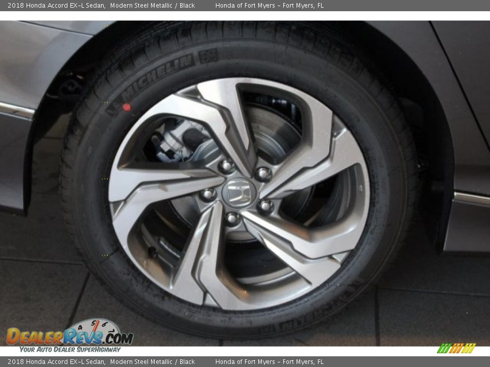 2018 Honda Accord EX-L Sedan Modern Steel Metallic / Black Photo #9