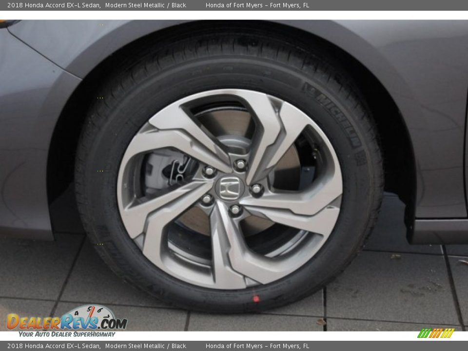 2018 Honda Accord EX-L Sedan Modern Steel Metallic / Black Photo #10