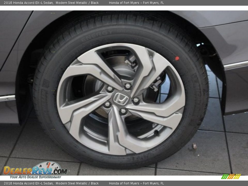 2018 Honda Accord EX-L Sedan Modern Steel Metallic / Black Photo #11