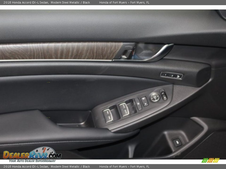 2018 Honda Accord EX-L Sedan Modern Steel Metallic / Black Photo #12