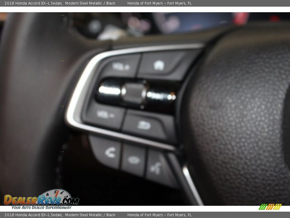 2018 Honda Accord EX-L Sedan Modern Steel Metallic / Black Photo #18