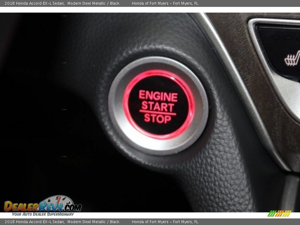 2018 Honda Accord EX-L Sedan Modern Steel Metallic / Black Photo #24