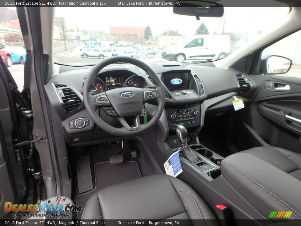 Charcoal Black Interior - 2018 Ford Escape SEL 4WD Photo #12