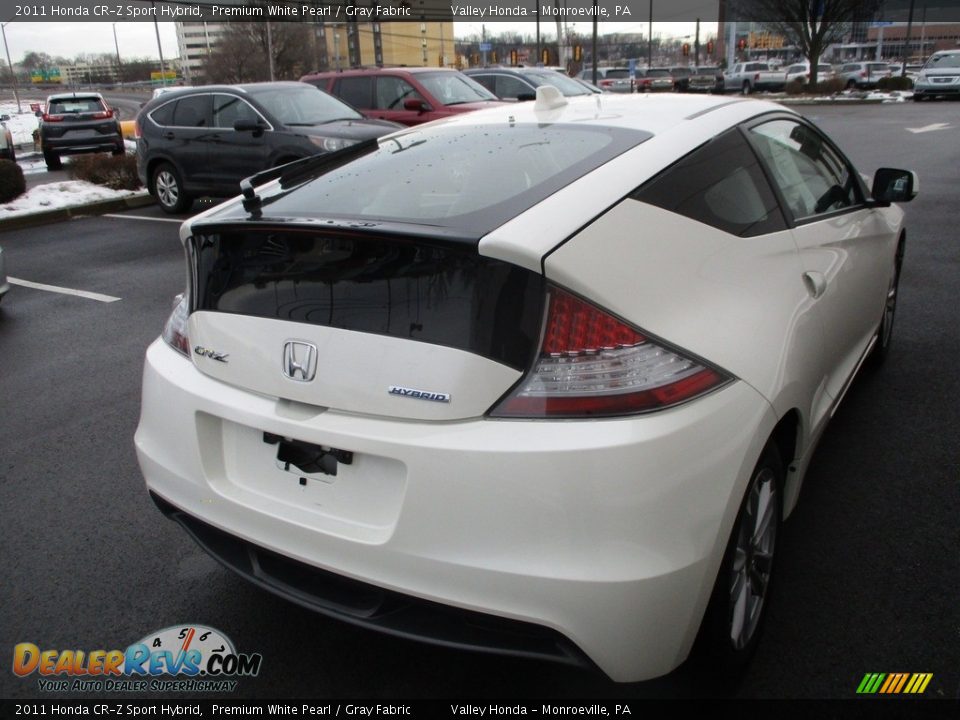 2011 Honda CR-Z Sport Hybrid Premium White Pearl / Gray Fabric Photo #5