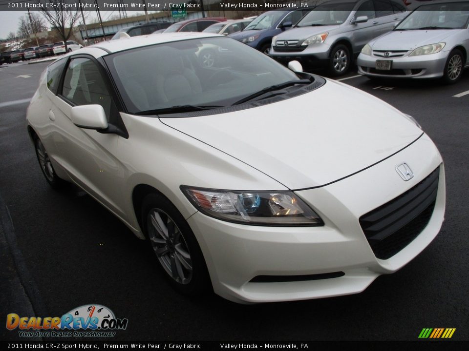 2011 Honda CR-Z Sport Hybrid Premium White Pearl / Gray Fabric Photo #8