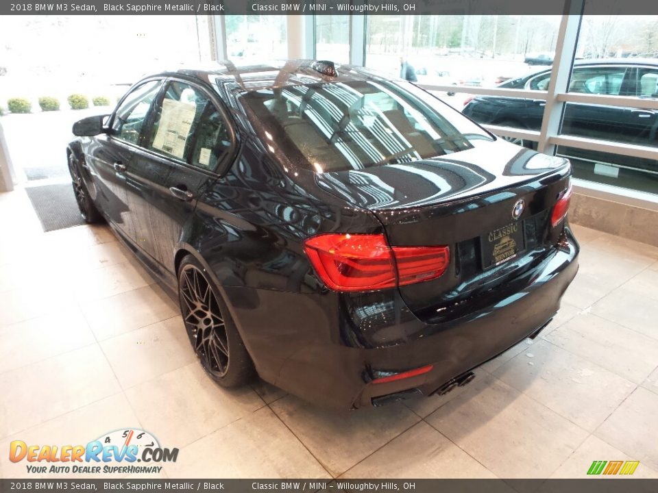 2018 BMW M3 Sedan Black Sapphire Metallic / Black Photo #2