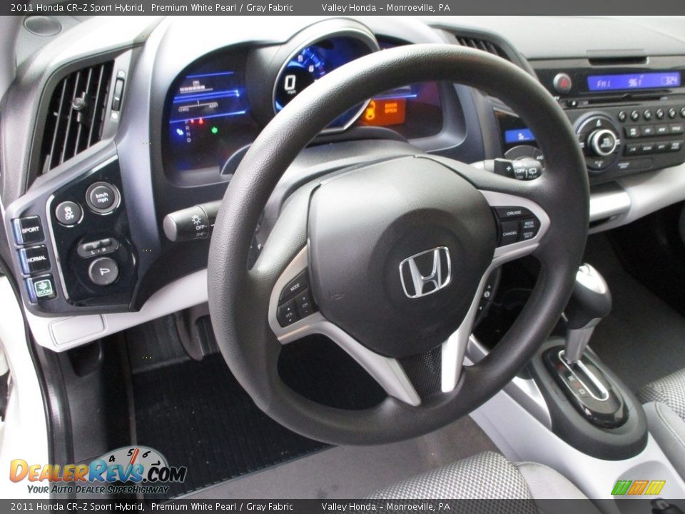2011 Honda CR-Z Sport Hybrid Premium White Pearl / Gray Fabric Photo #14