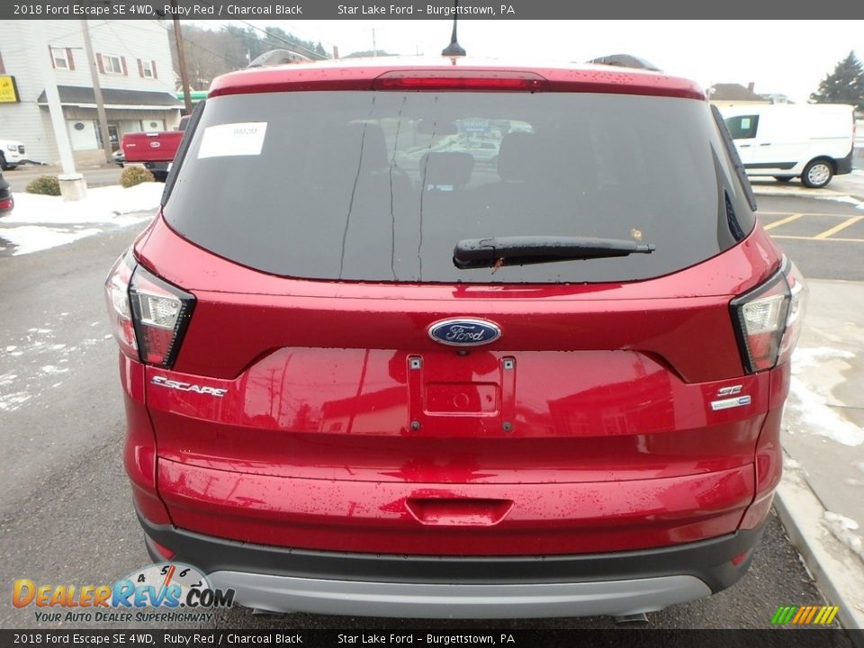 2018 Ford Escape SE 4WD Ruby Red / Charcoal Black Photo #6