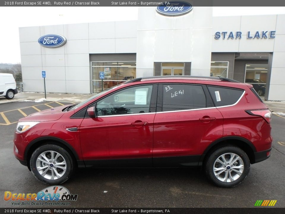 2018 Ford Escape SE 4WD Ruby Red / Charcoal Black Photo #9