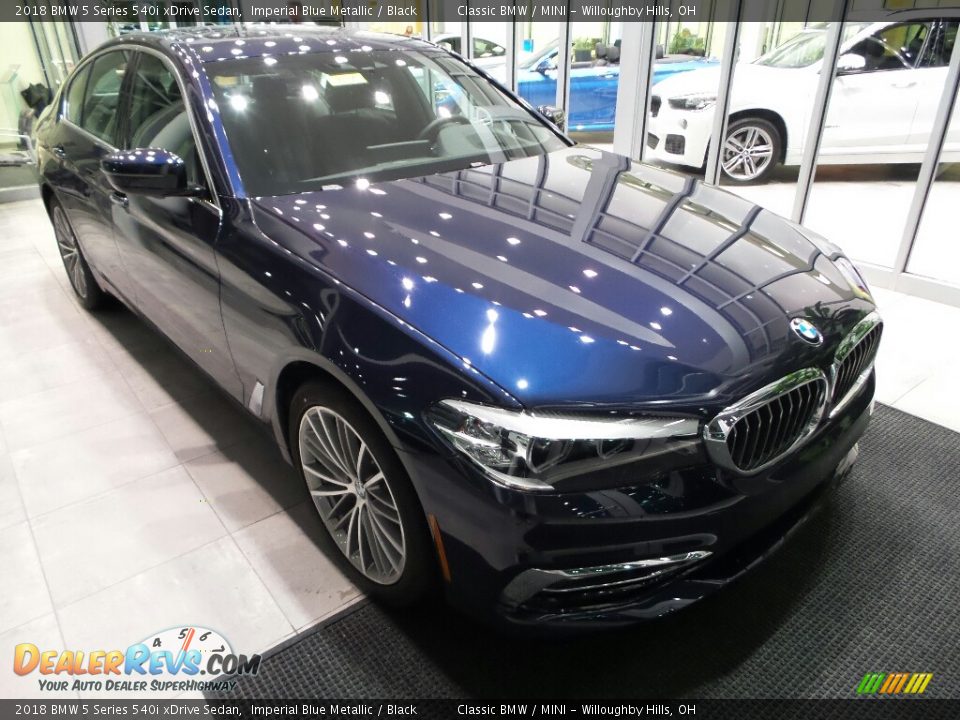 2018 BMW 5 Series 540i xDrive Sedan Imperial Blue Metallic / Black Photo #1