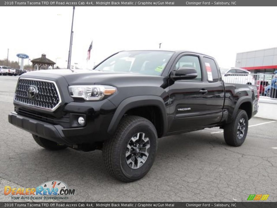 2018 Toyota Tacoma TRD Off Road Access Cab 4x4 Midnight Black Metallic / Graphite w/Gun Metal Photo #3